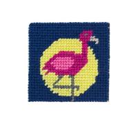 Kit Canevas soudan Nathan le Flamant 15 x 15 cm - Com'1 Idée(...) - Rose