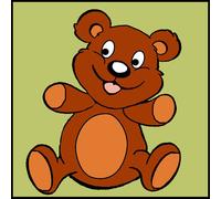 Kit Canevas Soudan Nounours 20x20cm