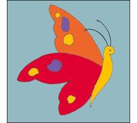 Kit Canevas Soudan Papillon 25x25cm