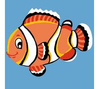 Kit Canevas Soudan Poisson Clown 25x25 Cm