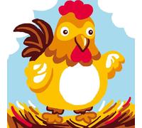 Kit Canevas Soudan Poulette 25x25 Cm