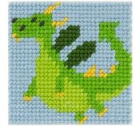 Kit Canevas soudan Théodore le dragozore 15 x 15 cm - Com'1 Idée(...) - Vert Vert G