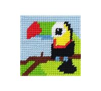 Kit Canevas soudan Titouan le toucan 15 x 15 cm - Com'1 Idée(...) - Multicolore