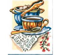Kit Canevas Sucrier 14 x 18 cm Pénélope Blanc Petits Trous