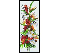 Kit Canevas Tableau Fleurs Exotiques - Pr7553a