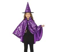 Kit Cape Et Chapeau De Sorcière Lilas Enfant Violet