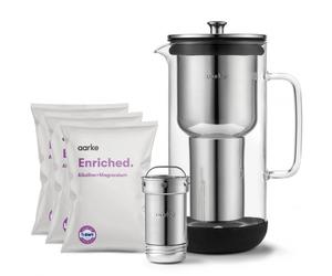 Kit Carafe filtrante Aarke Purifier 1.18 L + Recharges Enriched (4 mois)