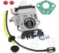 Kit carburateur 15 mm pour moteurs 2 temps 33cc 43cc 47cc 49cc 52cc compatible avec tondeuse à gazon, taille-haie, débroussailleuse, scooter, cyclomoteur