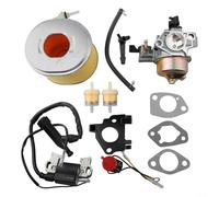 Kit carburateur avec bobine d'allumage pour Honda GX340 pour moteurs GX390 13Hp 11Hp, remplacement pour #16100-ZF6-V01 V00 ZF2 compatible avec tondeuses à gazon, générateurs, nettoyeurs haute pression