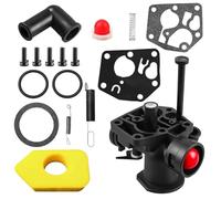 Kit carburateur de rechange pour moteurs de débroussailleuse, avec membranes de filtre à air, ressorts de pompe à carburant, vis, compatible avec les modèles 499809 498809A 494406 795477 Wolf 205 6417