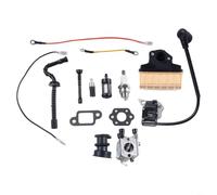 Kit Carburateur Moteur 2 pour temps pour Débroussailleuse 43cc 52cc | Compatible pour m10 M30 pour m50 021 023 025, inclut air, bougie, durites, joints complets