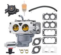 Kit carburateur pour tondeuse à gazon avec pompe à carburant et joints compatibles avec les moteurs Briggs & Stratton V-Twin 40G777 40H777 407777 406777 44K777 44M777 49M977 49T877 44T977 Remplace