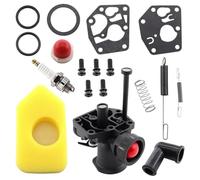 Kit carburateur pour tondeuse Briggs & Stratton 499809 498809A 494406 avec filtre à air 698369 et ressort régulateur 691859 692211