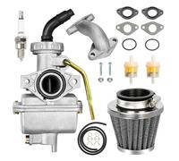 Kit carburateur PZ20 for Taotao Coolster 125cc 110cc 90cc 70cc 50cc Kazuma Baja Quad 4 roues for enfants chinois SunL NST Loncin Lifan XR80 CRF70 temps Go Kart Pit Dirt Bike Pièce Argent(A-silver)