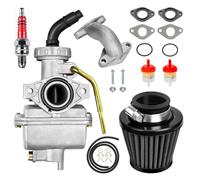 Kit carburateur PZ20 for Taotao Coolster 125cc 110cc 90cc 70cc 50cc Kazuma Baja Quad 4 roues for enfants chinois SunL NST Loncin Lifan XR80 CRF70 temps Go Kart Pit Dirt Bike Pièce Argent(Black)