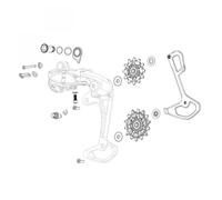 Kit carcasse dérailleur arrière SRAM GX Eagle AXS - Noir