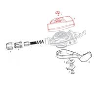 Kit carcasse levier dérailleur arrière droit avec vis fixation Sram Trigger XX1 Noir TU