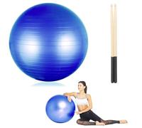 Kit cardio drumming, ballon d’entraînement avec pompe et baguettes de cardio drumming de 90 g, ballon d’exercice pour l’entraînement, la stabilité, le Pilates, le yoga, la gymnastique prénatale