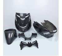 Kit Carénage 5 Pièces Noir Brillant Aplus Pour Scooter Piaggio 50 Zip Sp