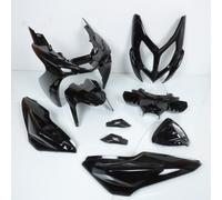 Kit Carénage Noir Brillant 9 Pièces Pour Scooter Mbk 50 Nitro Après 2013 Neuf