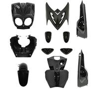 Kit carénage noir brillant pour scooter MBK 50 Stunt Avant 2020 11 pieces
