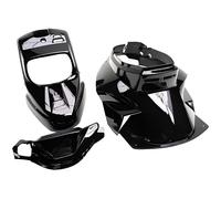 CARROSSERIE SCOOT REPLAY DESIGN POUR MBK 50 BOOSTER 1999>2003-YAMAHA 50 BWS 1999>2003 NOIR BRILLANT (KIT 4 PIECES)