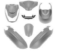 Kit carénage P2R compatible avec Scooter Peugeot 50 Kisbee 2010 à 2017 6 pieces/gris mat