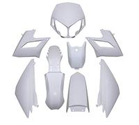 Carrosserie-carenage 50 a boite adaptable derbi 50 senda drd racing 2008+ blanc brillant (kit 8 pieces) -p2r- n/a