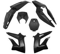 P2R Kit carénage pour Moto Derbi 50 Senda DRD 2011–2020 5 pièces noir brillant