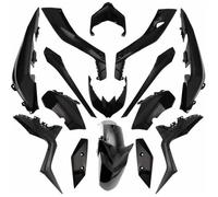 carrosserie-carenage maxiscooter compatible avec yamaha 125-300-400 xmax 2018+ noir brillant (kit 15 pieces) -p2r-
