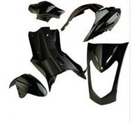 Kit carénage P2R pour Scooter Kymco 50 Agility 2004 à 2020 noir brillant / 6 pièces