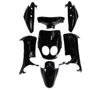 Kit Carénage P2r Pour Scooter Mbk 50 Ovetto 2008 À 2010 Noir Brillant / 7 Pièces