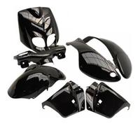 P2R Kit carénage pour scooter Peugeot 50 Trekker 2007 à 2020 – adaptable noir brillant 7 pièces