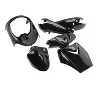 Carrosserie-carenage scoot adaptable peugeot 50 vivacity 1998+2007 noir brillant (kit 6 pieces) --
