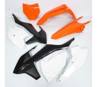 Kit Carénage Polisport Pour Moto Ktm 250 Exc 2017 90751 / Orange Noir Blanc Neuf