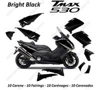 Kit Carénage Tnt Pour Scooter Yamaha 530 Tmax 2012 À 2016 Noir 10 Pièces Neuf