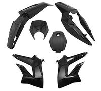 Carrosserie-carenage 50 a boite adaptable derbi 50 senda drd 2011+ noir brillant (kit 6 pieces) --