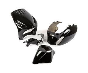 Kit Carénages STR8 4 Pièces Noir Pour Piaggio 50 Zip Fast Rider 1991-2015