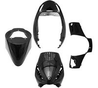 carrosserie-carenage scoot compatible avec piaggio 50 zip 2000+ noir brillant (kit 4 pieces) -p2r-