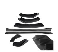 Kit Carrosserie Lèvre Séparateurs Pare-Chocs Avant Voiture Becquet d'angle D'enveloppe Arrière Ailerons Requin Extensions Jupes pour TT pour TTRS Jupes Latérales De Voiture(04-14Matte Black)