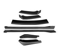 Kit Carrosserie pour X1 F48 2016-2019, Séparateurs De Pare-Chocs Avant, Becquet, Jupes Latérales, Extensions, Angle D'enroulement Arrière ABS Becquet Latéral Voiture(Matte Black)