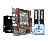Kit Carte mère Gaming X99 avec Xeon E5 2680 V4 et DDR4 8Gx2 2133MHz Dual ECC M.2 NVME for PC de Bureau(Motherboard+CPU+RAM)