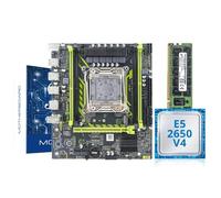 Kit Carte mère X99 avec Socket LGA2011-3 E5 2650 V4 DDR4 16 Go x 1 2133 MHz M.2 for Ordinateur de Bureau