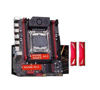 Kit Carte mère X99 LGA2011, 3 processeurs Xeon E5 2680 V4, 16 Go de RAM DDR4 3200 MHz (2 x 8 Go), 4 canaux NVMe, USB 3.0, SATA 3.0, Interface TPM 2.0