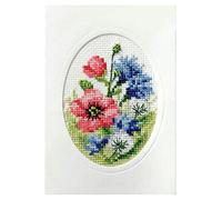 Kit carte Motif pensées Kit de broderie au point de croix