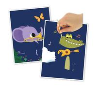 Kit Cartes À Gratter Animaux Musiciens 15 X 20 Cm 2 Pièces