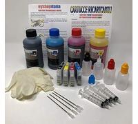 Kit Cartouches rechargeables pleines auto reset + 1 litre encres Recharge originales Inkjet Cartouche 27 X L T27 2711 - 2712 - 2713 - 2714 + 1 litre Total encre recharge pour EPSON WorkForce WF-3620DWF WF-7620DTWF WF-7610DWF WF-3640DTWF WF-7110DTW expédition de Italie avec Corriere exprimé assuré traciabile