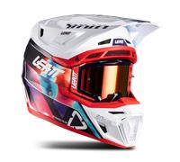 Kit Casque Cross Leatt Moto 8.5 V26 Avec Masques Bleu Royal Bleu/rougeS Bleu Royal Bleu,rouge