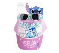 ARTESANÍA CERDÁ – Set solaire enfant Stitch – Lunettes et casquette, Rosé Taille Unique Mixte Enfant