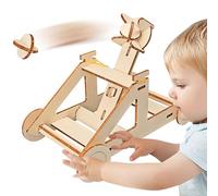 Kit Catapulte - Modèle Scientifique en Bois DIY | 24cm Principe Levier Expérience Physique | Jouet Éducatif Amusant pour, Étudiants, Apprentissage STEM Et Groupes D’intérêt.